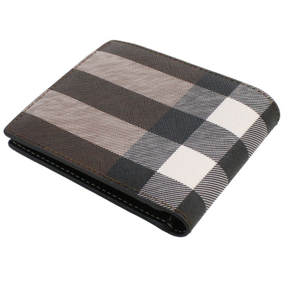 バーバリー 二折財布小銭入付き メンズ ブランド 熱可塑性ポリウレタン コットン 8052802 DARK BIRCH BROWN ブラウン系 マルチカラー 財布 BUR8052802011