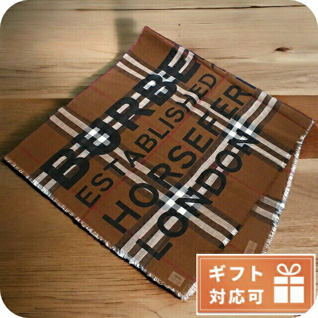 バーバリー スカーフ ユニセックス ブランド ウールイタリア 8057385 DARK BIRCH BROWN ブラウン系 マルチカラー 小物 BUR8057385011