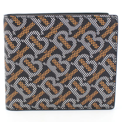 バーバリー 二折財布 メンズ ブランド コットン モルドバ 8059339 BLACK-ORANGE ブラック マルチカラー 財布 BUR8059339011
