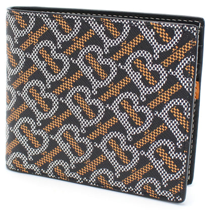 バーバリー 二折財布 メンズ ブランド コットン モルドバ 8059339 BLACK-ORANGE ブラック マルチカラー 財布 BUR8059339011