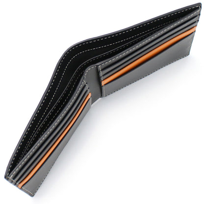 バーバリー 二折財布 メンズ ブランド コットン モルドバ 8059339 BLACK-ORANGE ブラック マルチカラー 財布 BUR8059339011