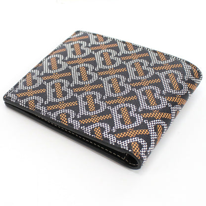 バーバリー 二折財布 メンズ ブランド コットン モルドバ 8059339 BLACK-ORANGE ブラック マルチカラー 財布 BUR8059339011