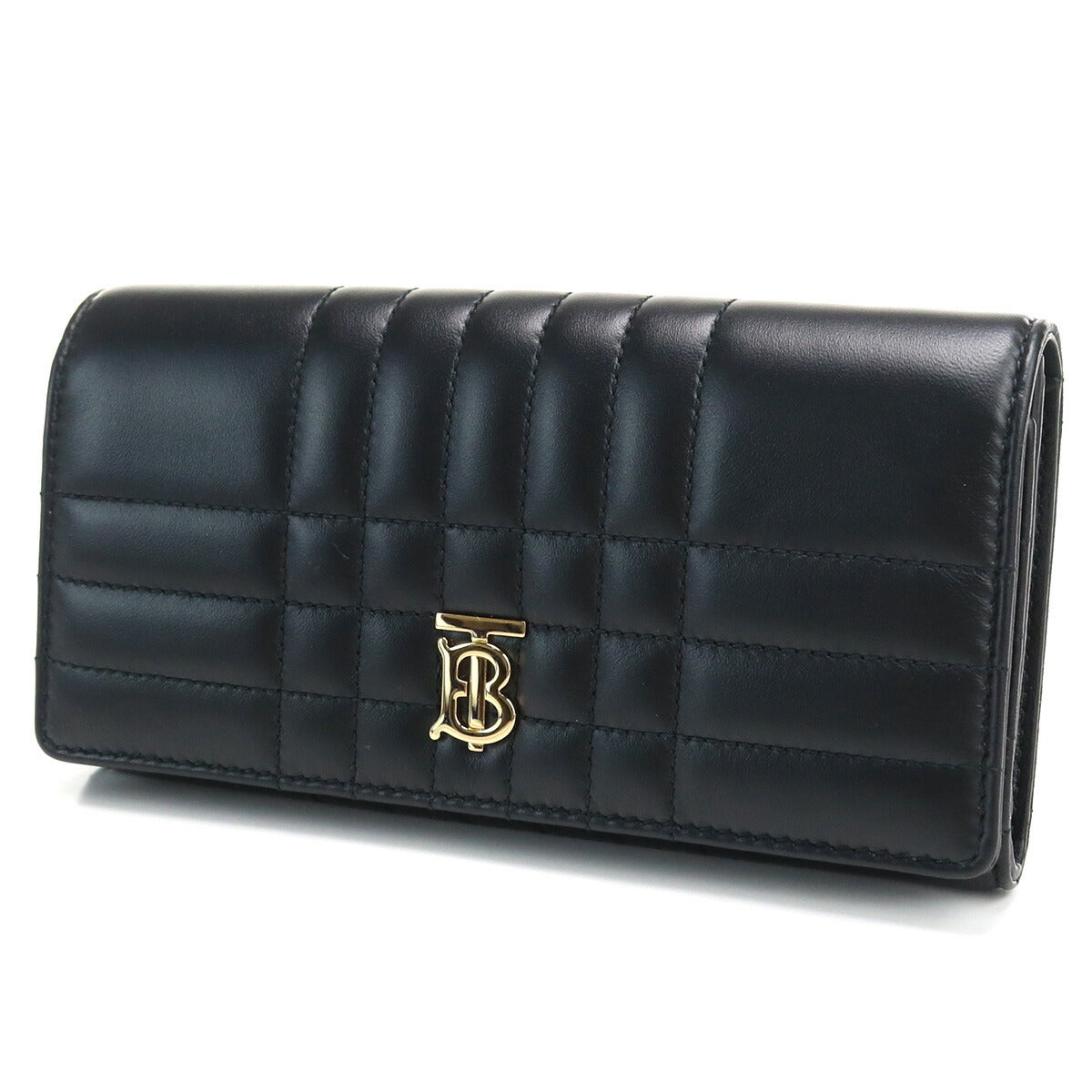 バーバリー 長財布ニ折小銭入付き レディース レザー イタリア 8062339 BLACK-LIGHT GOLD ブラック 財布 BUR8062339011