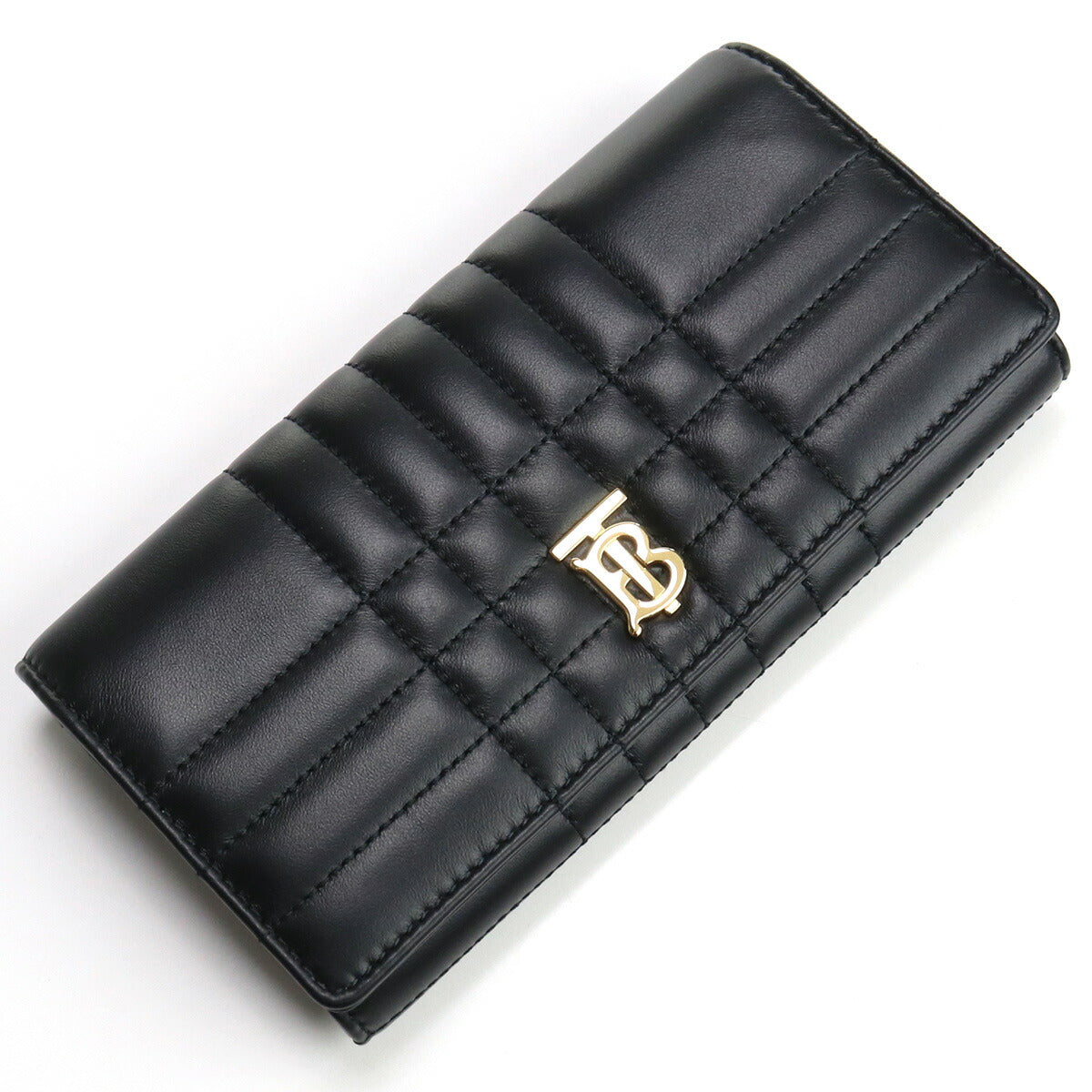 バーバリー 長財布ニ折小銭入付き レディース レザー イタリア 8062339 BLACK-LIGHT GOLD ブラック 財布 BUR8062339011