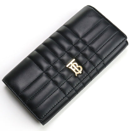 バーバリー 長財布ニ折小銭入付き レディース レザー イタリア 8062339 BLACK-LIGHT GOLD ブラック 財布 BUR8062339011