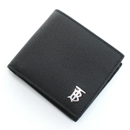 バーバリー 二折財布小銭入付き メンズ レザー イタリア 8062680 BLACK ブラック 財布 BUR8062680011