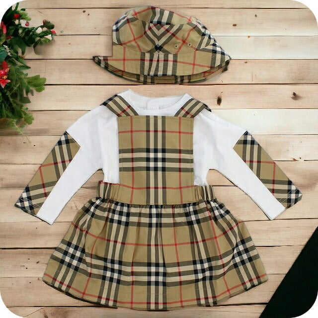 バーバリー ロンパース ベビー ブランド BURBERRY ジャンパースカート タイ 8065881 ARCHIVE BEIGE ウェア BUR8065881A