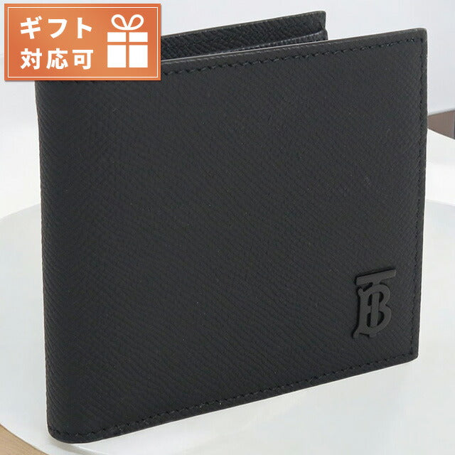 バーバリー 二折財布 メンズ ブランド BURBERRY イタリア 8069731 BLACK-BLACK　ブラック 財布 BUR8069731011