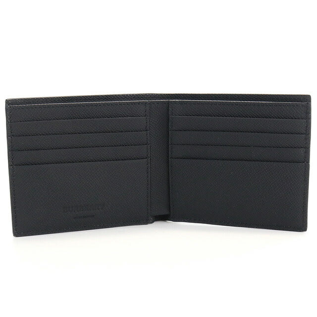 バーバリー 二折財布 メンズ ブランド BURBERRY イタリア 8069731 BLACK-BLACK　ブラック 財布 BUR8069731011