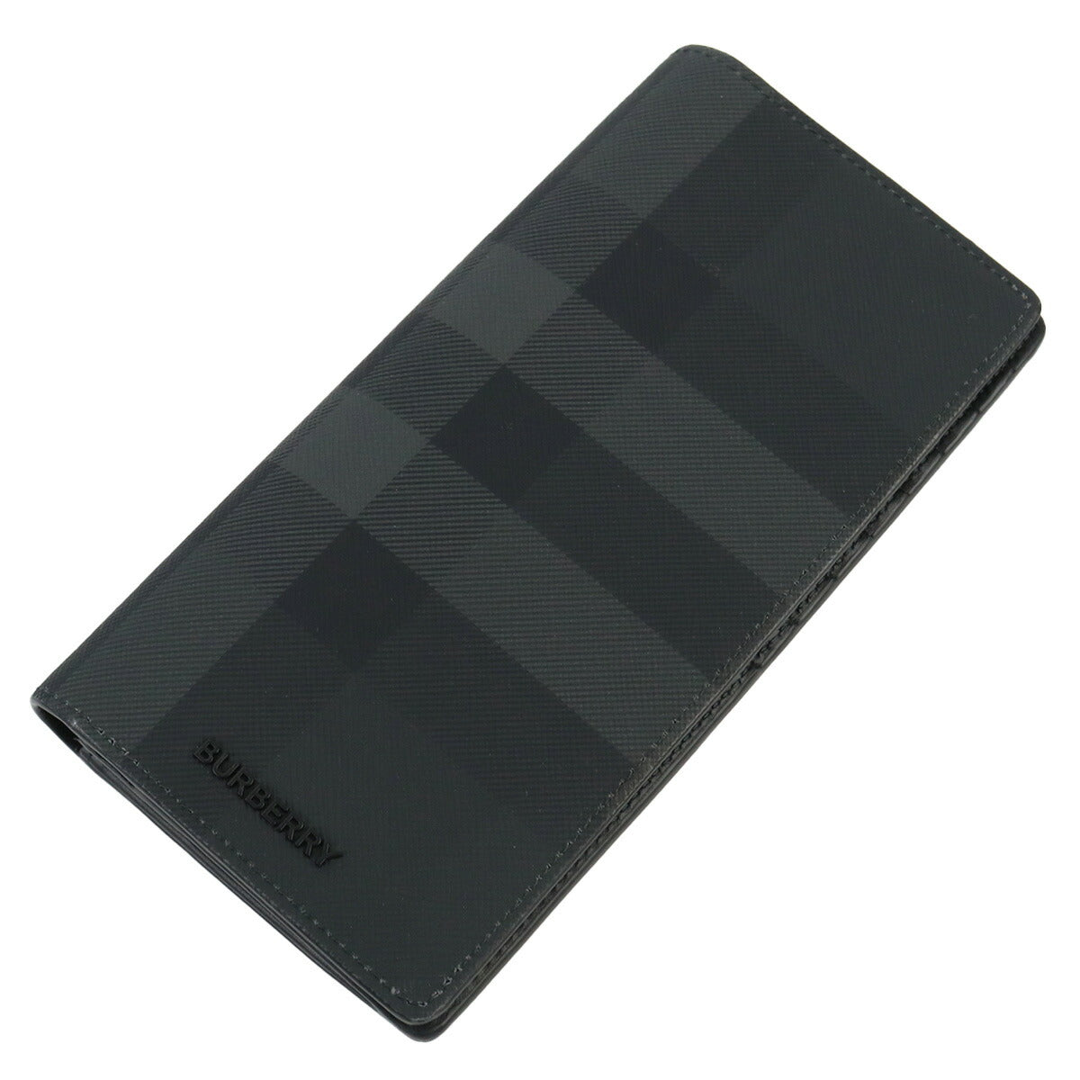 バーバリー 長財布ニ折小銭入付き メンズ 熱可塑性ポリウレタン コットン モルドバ 8070199 CHARCOAL ブラック グレー系 財布 BUR8070199011