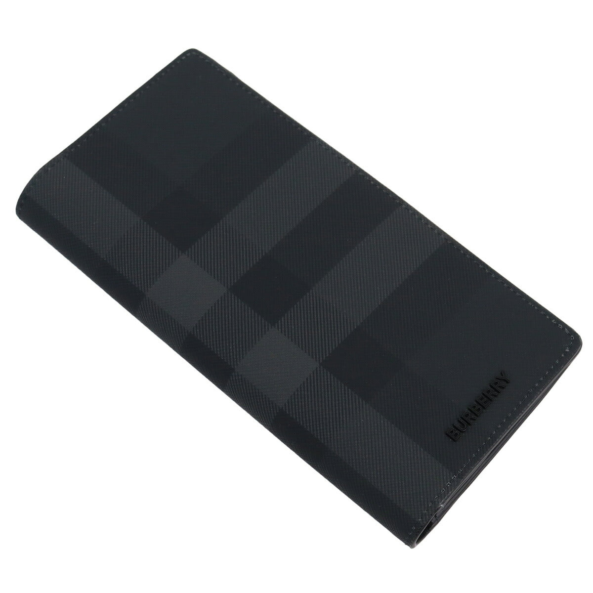 バーバリー 長財布ニ折小銭入付き メンズ 熱可塑性ポリウレタン コットン モルドバ 8070199 CHARCOAL ブラック グレー系 財布 BUR8070199011