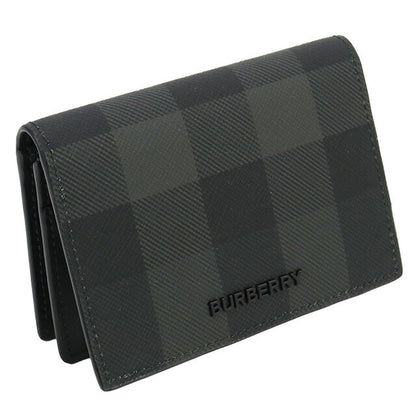バーバリー 名刺入れ メンズ ブランド BURBERRY コットン 熱可塑性ポリウレタン モルドバ 8070204 CHARCOAL ブラック グレー系 BUR8070204011