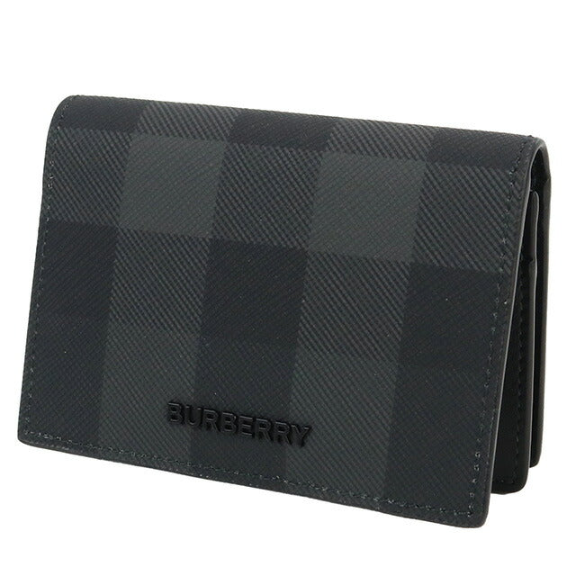 BURBERRY ブラック レザー 名刺入れ BURBERRY バーバリー 名刺入れ メンズ 型押しチェックレザー