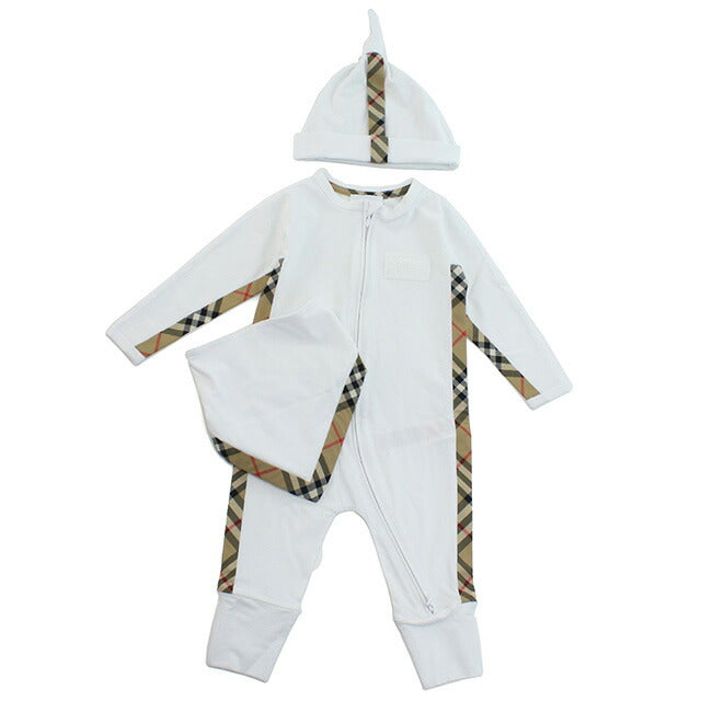 バーバリー ロンパース ベビー ブランド BURBERRY タイ 8070264 WHITE ホワイト系 ウェア 選べるモデル BUR8070264A