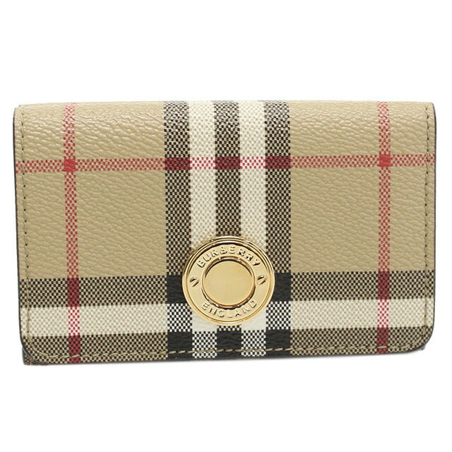 バーバリー 三折財布小銭入付き レディース ブランド BURBERRY モルドバ 8070416 ARCHIVE BEIGE ベージュ系 マルチカラー 財布 BUR8070416011