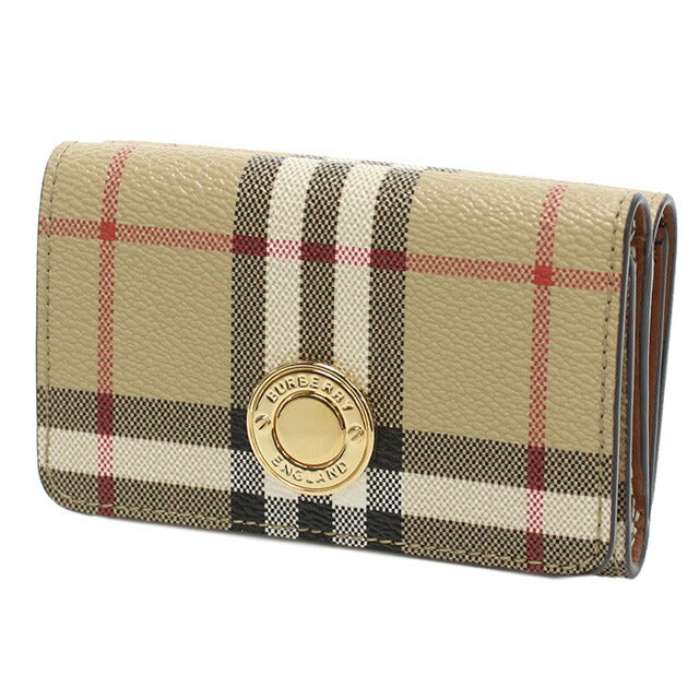 バーバリー 三折財布小銭入付き レディース ブランド BURBERRY モルドバ 8070416 ARCHIVE BEIGE ベージュ系 マルチカラー 財布 BUR8070416011
