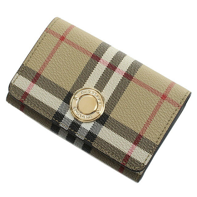 バーバリー 三折財布小銭入付き レディース ブランド BURBERRY モルドバ 8070416 ARCHIVE BEIGE ベージュ系 マルチカラー 財布 BUR8070416011