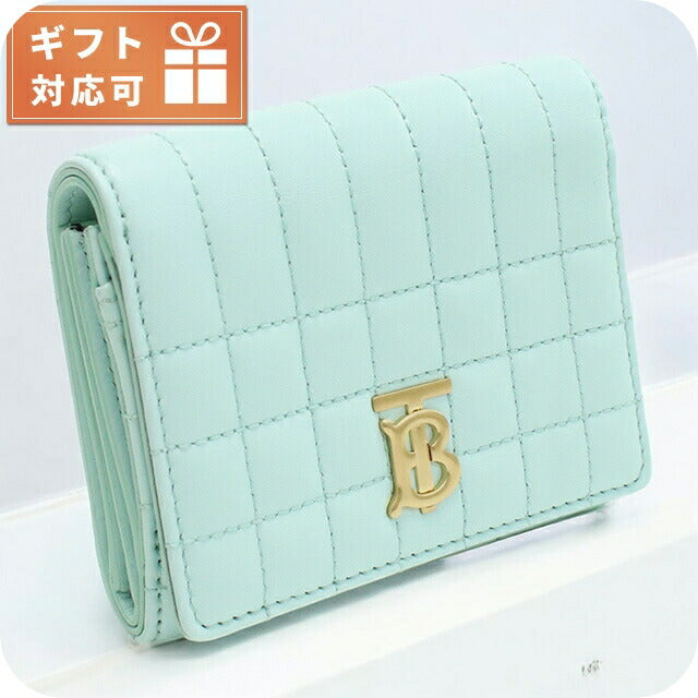 バーバリー 三折財布小銭入付き レディース ブランド BURBERRY イタリア 8072780 COOL MINT グリーン系 財布 BUR8072780011