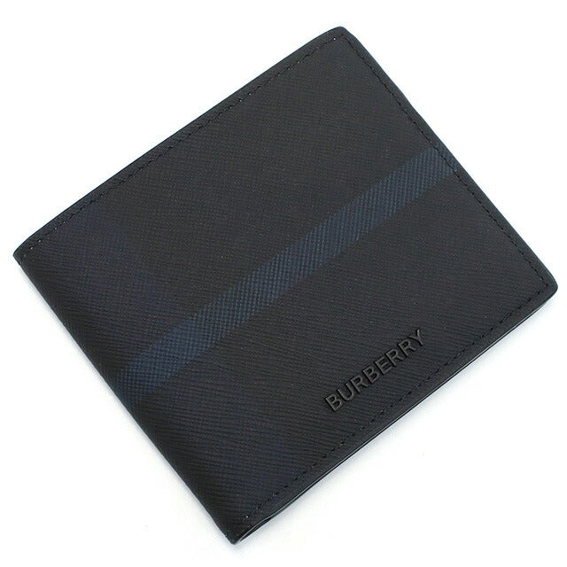 バーバリー 二折財布 メンズ ブランド BURBERRY モルドバ 8074692 NAVY ネイビー系 ブラック 財布 BUR8074692011