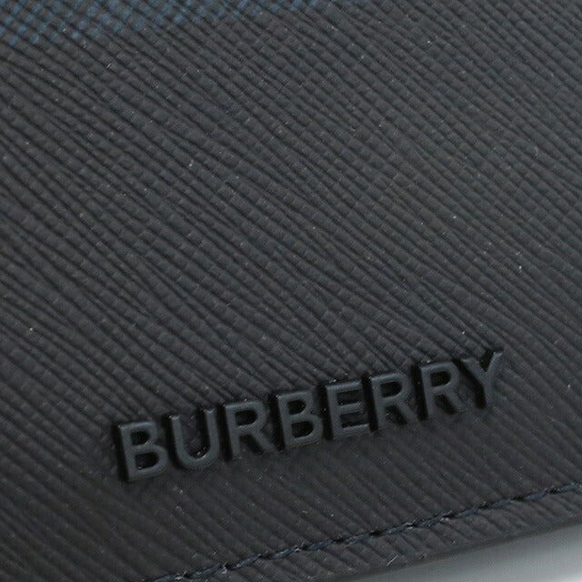 バーバリー 二折財布 メンズ ブランド BURBERRY モルドバ 8074692 NAVY ネイビー系 ブラック 財布 BUR8074692011