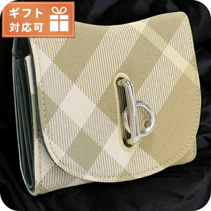 バーバリー 三折財布小銭入付き レディース ブランド BURBERRY イタリア 8081783 FLAX ベージュ系 マルチカラー 財布 BUR8081783011