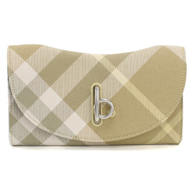 バーバリー 長財布三折小銭入付き レディース ブランド BURBERRY イタリア 8081786 FLAX ベージュ系 マルチカラー 財布 BUR8081786011