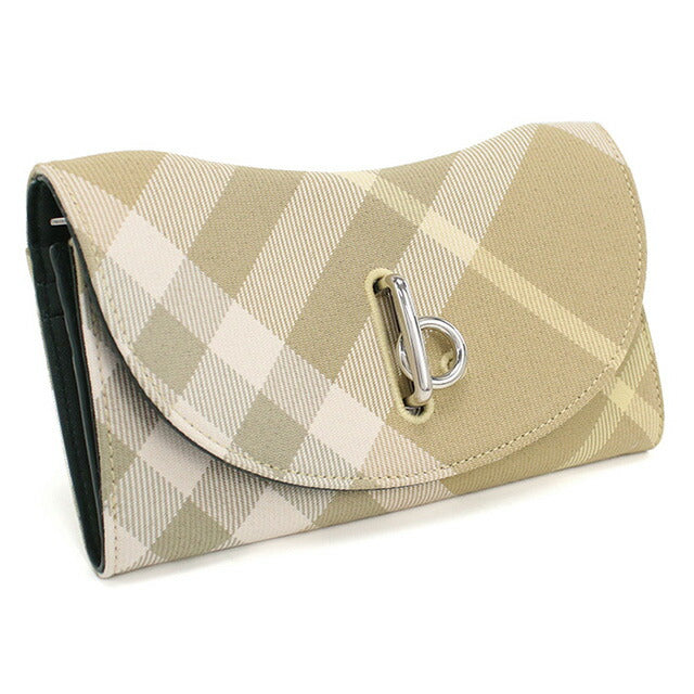 バーバリー 長財布三折小銭入付き レディース ブランド BURBERRY イタリア 8081786 FLAX ベージュ系 マルチカラー 財布 BUR8081786011