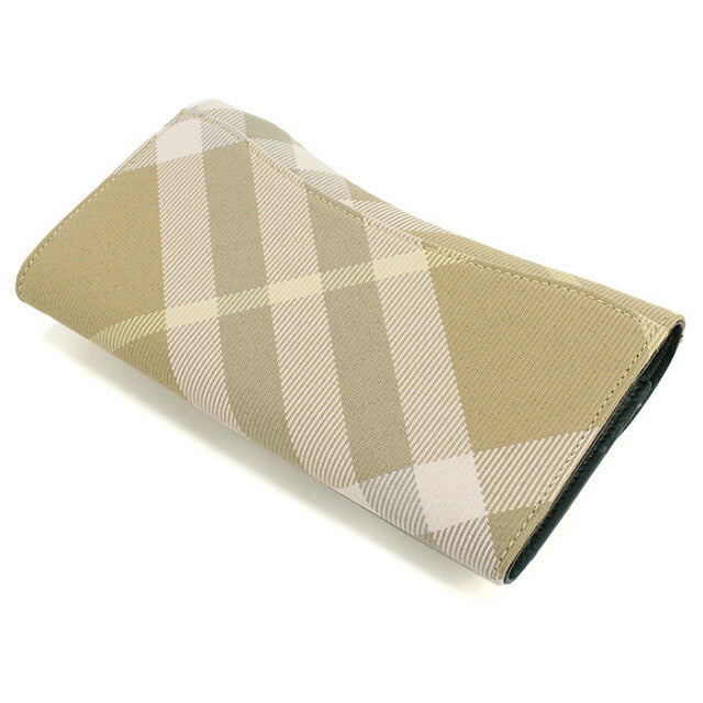 バーバリー 長財布三折小銭入付き レディース ブランド BURBERRY イタリア 8081786 FLAX ベージュ系 マルチカラー 財布 BUR8081786011