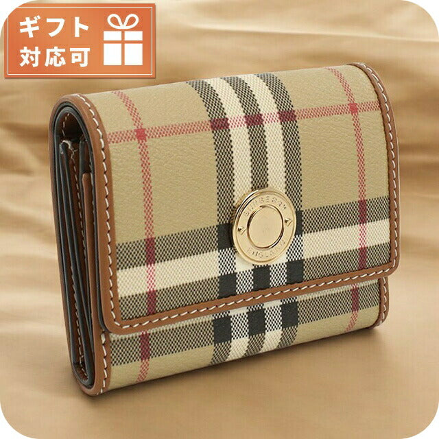 バーバリー 三折財布小銭入付き レディース ブランド BURBERRY 8094423 ARCHIVE BEIGE 財布 BUR8094423011