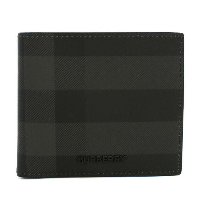バーバリー 二折財布小銭入付き メンズ ブランド BURBERRY 8100529 CHARCOAL 財布 BUR8100529011
