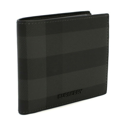 バーバリー 二折財布小銭入付き メンズ ブランド BURBERRY 8100529 CHARCOAL 財布 BUR8100529011