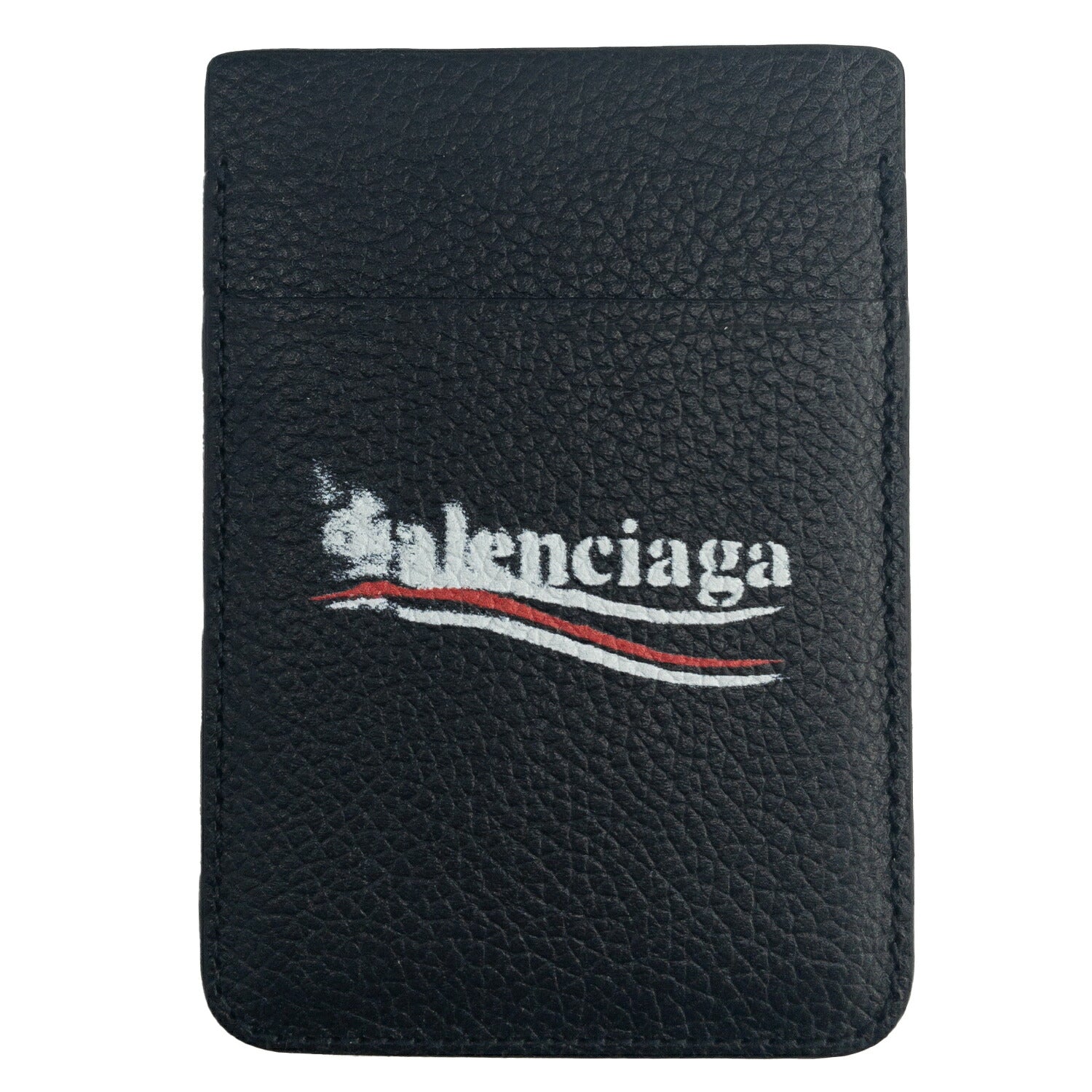バレンシアガ BALENCIAGA 675835 2AA3B 1000 キャッシュ マグネット 磁気 カードホルダー ブラック メンズ ユニセックス CASH MAGNET CARD HOLDEDR BWBC00065M