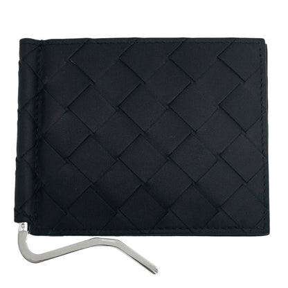 ボッテガヴェネタ BOTTEGA VENETA 749404 VCPQ4 8803 イントレチャート マネークリップ付 二つ折り財布（小銭入れ無し） ブラック メンズ BWBO00186M