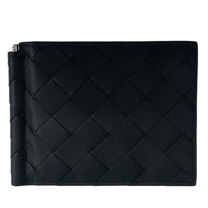 ボッテガヴェネタ BOTTEGA VENETA 749404 VCPQ4 8803 イントレチャート マネークリップ付 二つ折り財布（小銭入れ無し） ブラック メンズ BWBO00186M