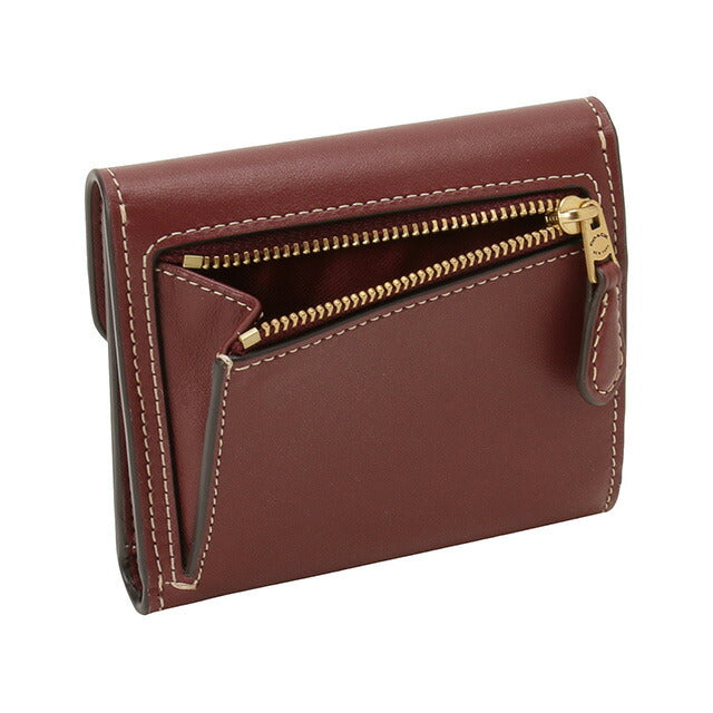 コーチ COACH CF937 B4S55 ウィン カラーブロック シグネチャー キャンバス 三つ折り財布 スモール ウォレット タン ワイン レディース 記念品 ギフト BWCO01104L