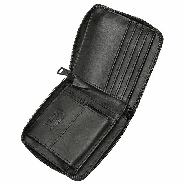 ディーゼル DIESEL X09541 P5480 T8013 ロゴプリント 小銭入付 二つ折り財布 ジップウォレット ブラック メンズ BILFOLD COIN ZIP XS BWDE00512M