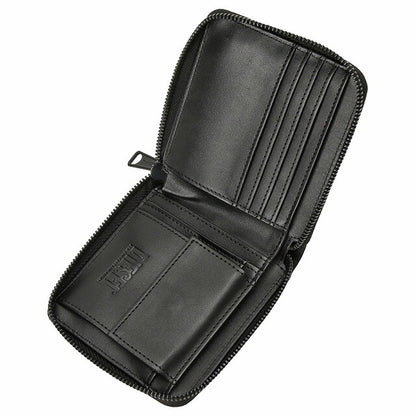 ディーゼル DIESEL X09541 P5480 T8013 ロゴプリント 小銭入付 二つ折り財布 ジップウォレット ブラック メンズ BILFOLD COIN ZIP XS BWDE00512M