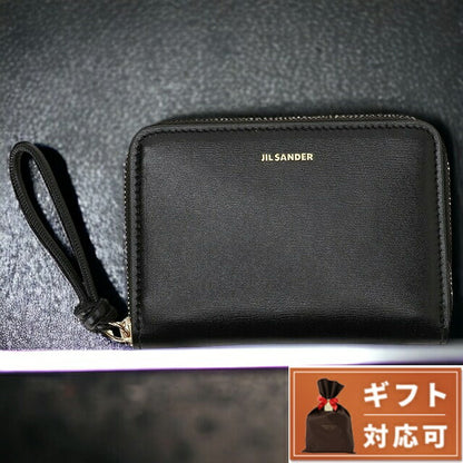 ジルサンダー JIL SANDER J07UI0006 P4841 001 ジロ ラウンドファスナー 二つ折り財布 ブラック レディース ユニセックス BWJL00057L