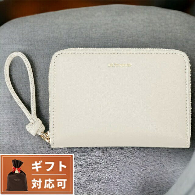 ジルサンダー JIL SANDER J07UI0006 P4841 106 ジロ ラウンドファスナー 二つ折り財布 ホワイト レディース ユニセックス BWJL00058L