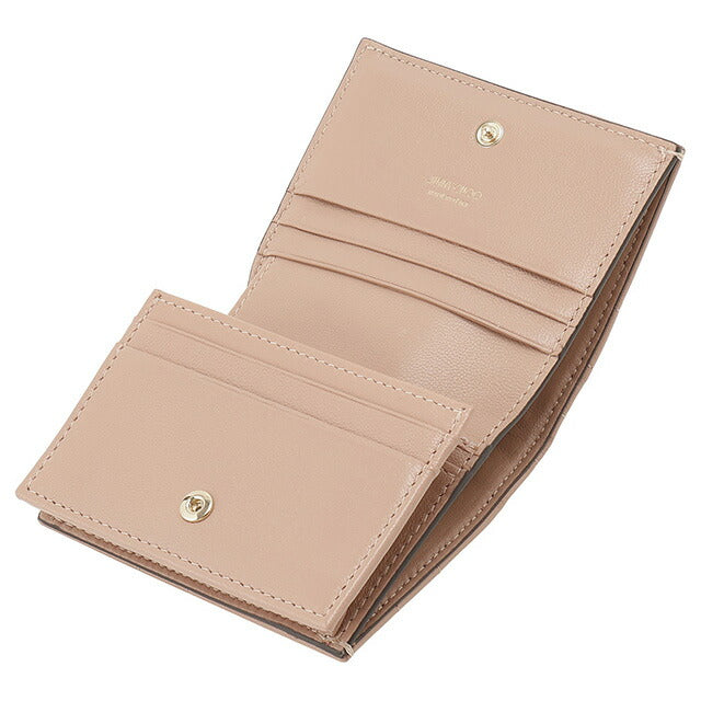 ジミーチュウ JIMMY CHOO HANNE NBA BALLET PINK LIGHT GOLD ハンネ アヴェニュー アベニュー 二つ折り財布 ミニ財布 バレエピンク BWJM00230L