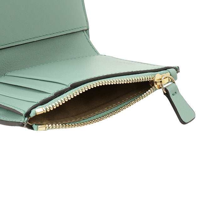 ジミーチュウ JIMMY CHOO MARINDA AYO TAUPE SMOKE GREEN LIGHT GOLD マリンダ 内外バイカラー 三つ折り財布 ミニ財布 BWJM00233L