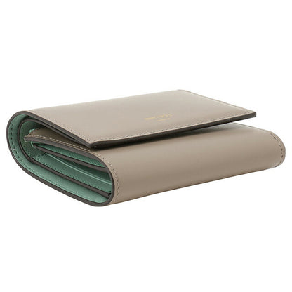 ジミーチュウ JIMMY CHOO MARINDA AYO TAUPE SMOKE GREEN LIGHT GOLD マリンダ 内外バイカラー 三つ折り財布 ミニ財布 BWJM00233L