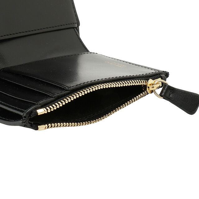 ジミーチュウ JIMMY CHOO MARINDA TAZ BLACK LIGHT GOLD マリンダ 三つ折り財布 ミニ財布 ブラック レディース MARINDA TRI-FOLD WALLET BWJM00234L