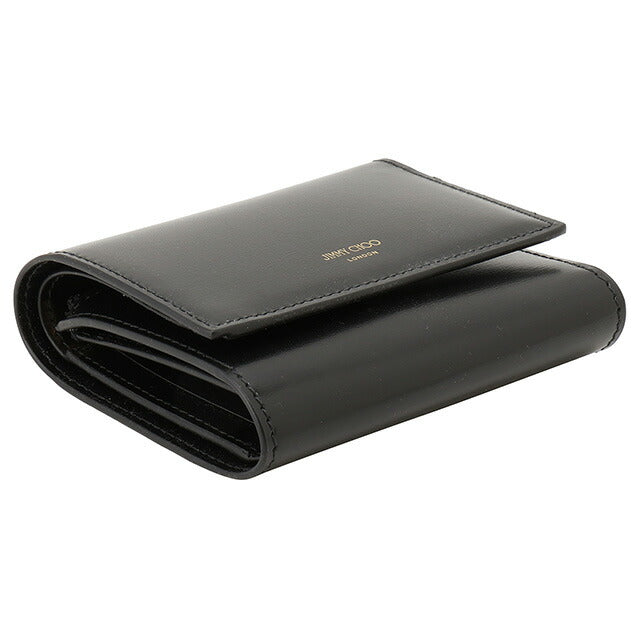ジミーチュウ JIMMY CHOO MARINDA TAZ BLACK LIGHT GOLD マリンダ 三つ折り財布 ミニ財布 ブラック レディース MARINDA TRI-FOLD WALLET BWJM00234L