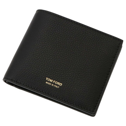 トムフォード TOM FORD Y0228 LCL158G 1N001 二つ折り財布（小銭入れ無し）ブラックメンズ ウォレット T LINE CLASSIC BIFOLD WALLET 記念品 ギフト BWTD00032M