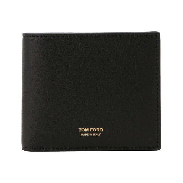 トムフォード TOM FORD Y0228 LCL158G 1N001 二つ折り財布（小銭入れ無し）ブラックメンズ ウォレット T LINE CLASSIC BIFOLD WALLET 記念品 ギフト BWTD00032M