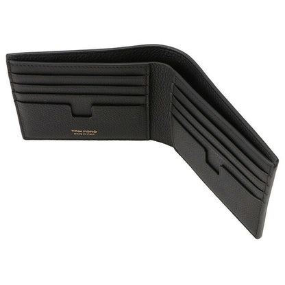 トムフォード TOM FORD Y0228 LCL158G 1N001 二つ折り財布（小銭入れ無し）ブラックメンズ ウォレット T LINE CLASSIC BIFOLD WALLET 記念品 ギフト BWTD00032M