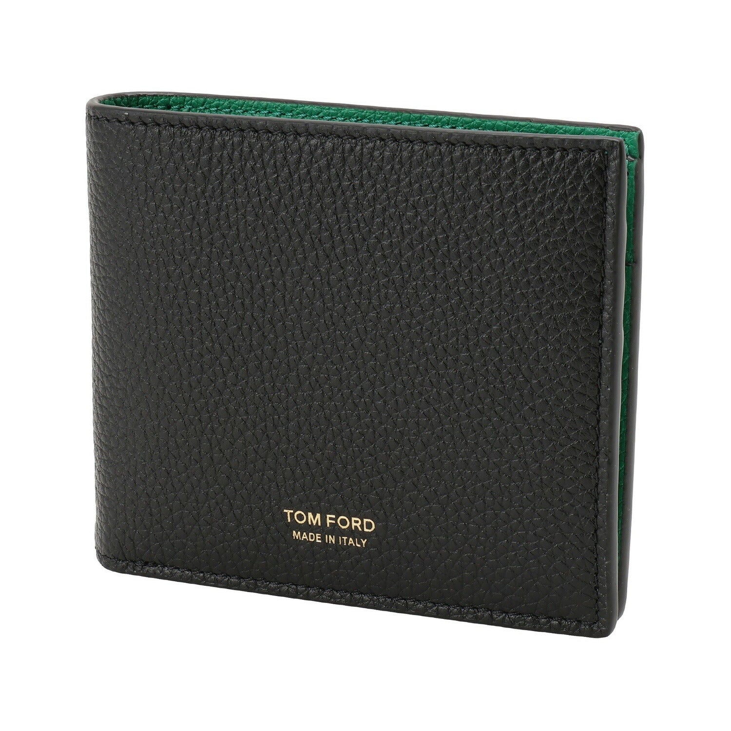 トムフォード TOM FORD Y0278 LCL326G 3NE02 内外バイカラー 小銭入れ付二つ折り財布 ブラック/ミントグリーン メンズ ウォレット BWTD00038M