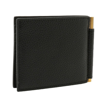 トムフォード TOM FORD YT231 LCL158G 1N001 マネークリップ付 二つ折り財布（小銭入れ無し）ブラック メンズ ウォレット BWTD00041M