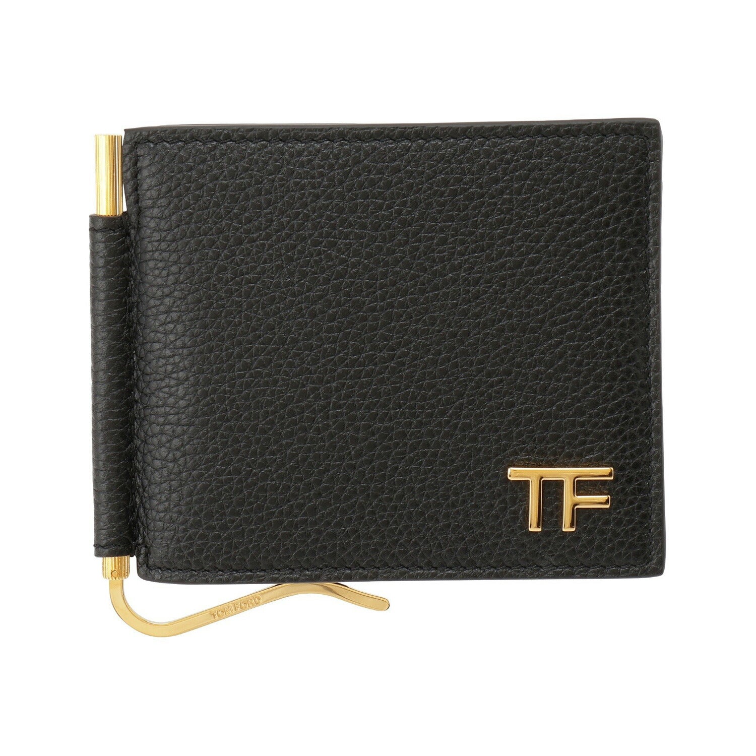 トムフォード TOM FORD YT231 LCL158G 1N001 マネークリップ付 二つ折り財布（小銭入れ無し）ブラック メンズ ウォレット BWTD00041M